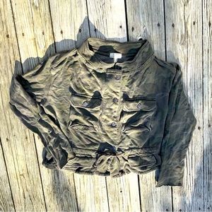 ZARA Camo sweatshirt jacket